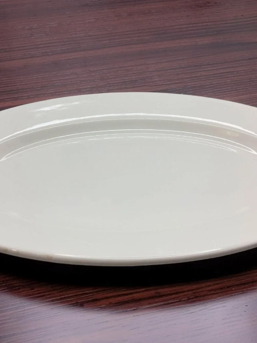 vintage 1980s onieda buffalo china cream white stoneware serving platter